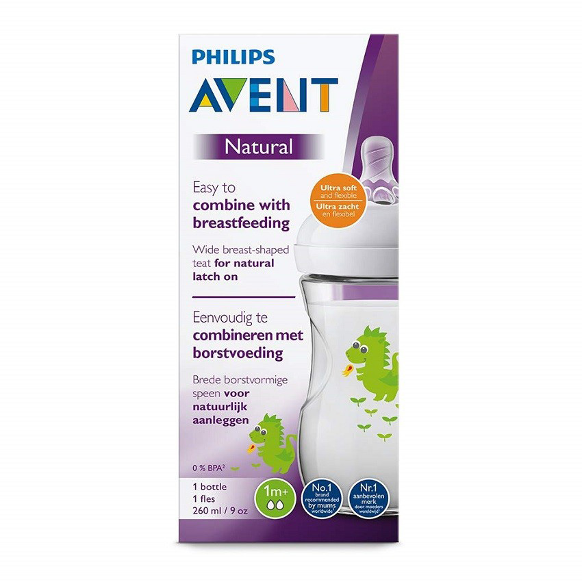 AVENT Flašica NATURAL 260ml DRAGON DESIGN 0074 SCF070/24 - dodatni pogled