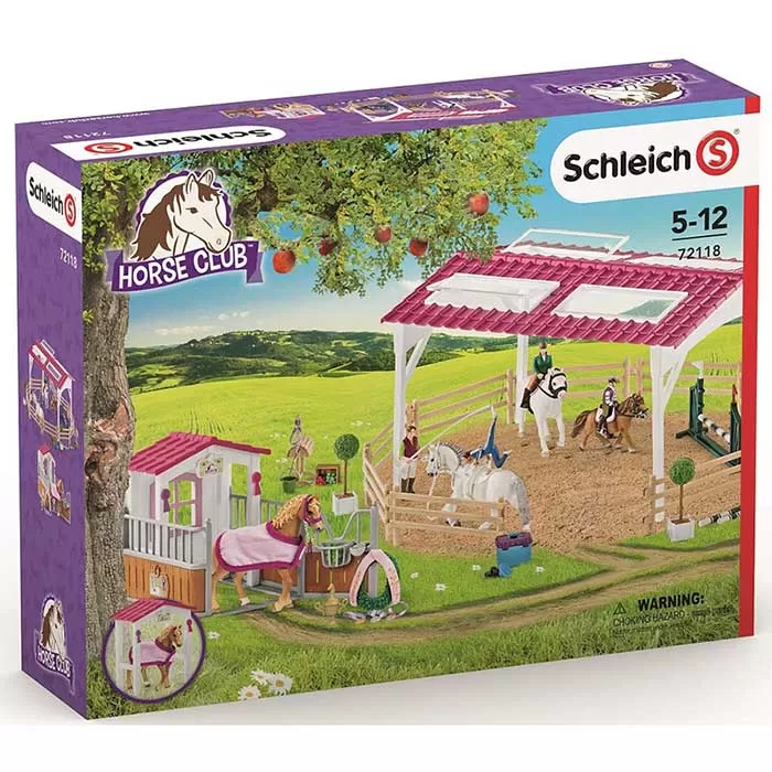 Schleich Figure Konji - Škola jahanja sa štalom konjima i ljudima 72118