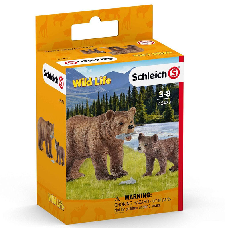 Schleich Figurice Divlje životinje - Grizli medvedica i mladunče 42473 - dodatni pogled