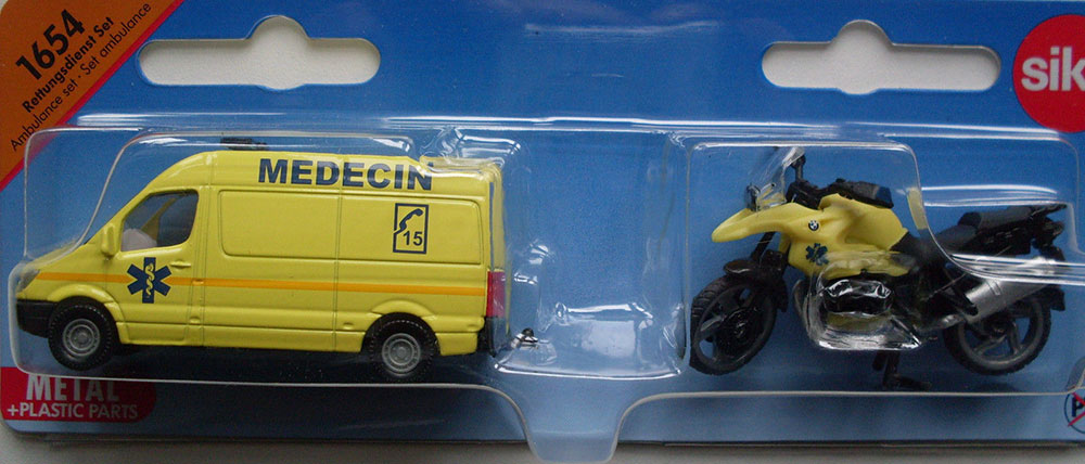 SIKU Set Ambulantna kola i motor - Ambulance Set 1654 - dodatni pogled