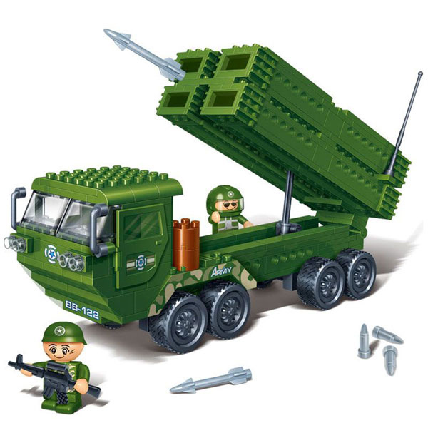 BANBAO Kocke Defence Force Vojni kamion sa raketama - Military truck with rockets 6205 - dodatni pogled