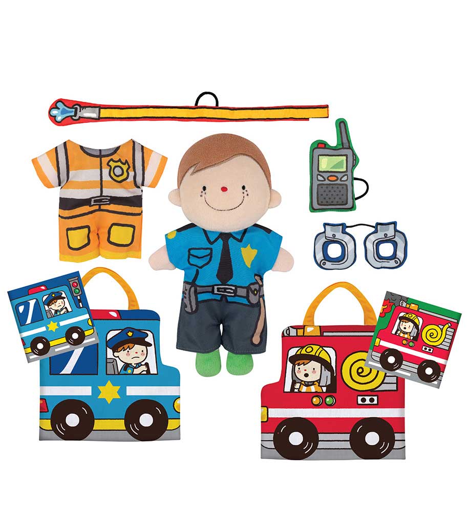 KSKIDS Set POLICAJAC I VATROGASAC - Role Play Doll Sets - Policeman and Fireman - KA10778 - dodatni pogled