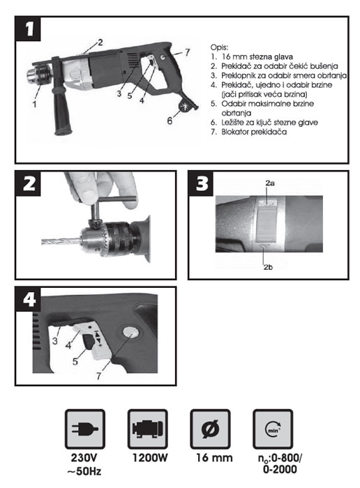 Vibraciona bušilica WSB1200AM 71012199 - dodatni pogled