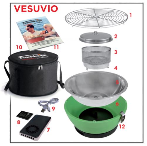 Feuerdesign Stoni roštilj na ćumur VESUVIO antracit - dodatni pogled