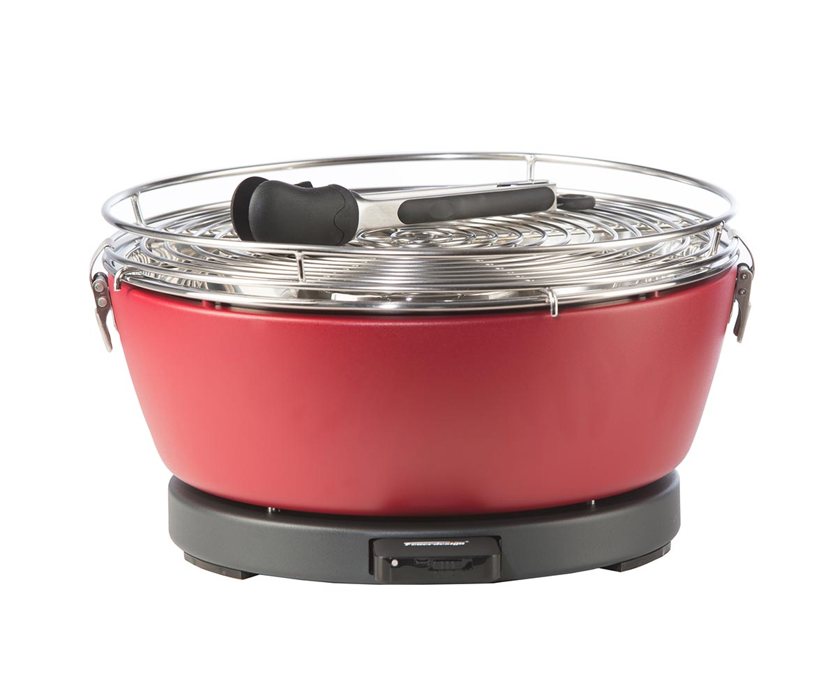 Feuerdesign Stoni roštilj na ćumur VESUVIO crveni - dodatni pogled