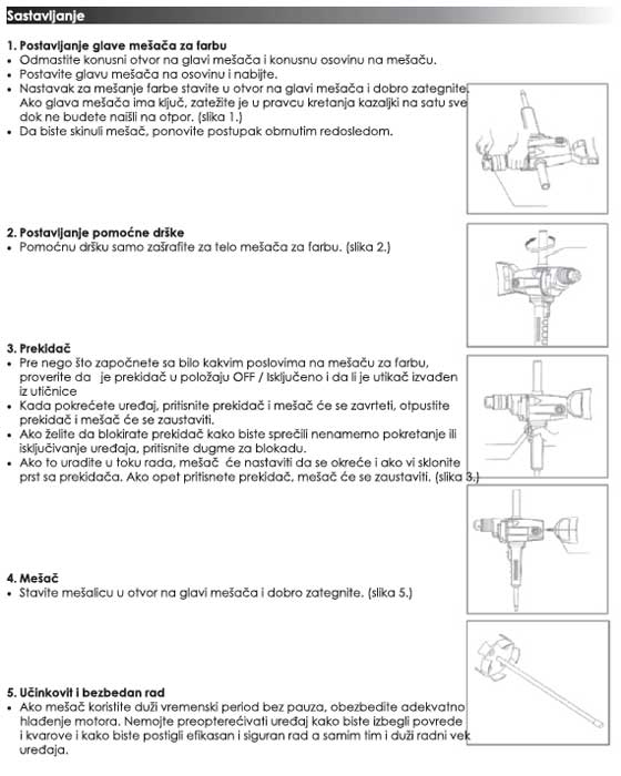 Specijalna bušilica mešač WFMR1200 71512000 - dodatni pogled