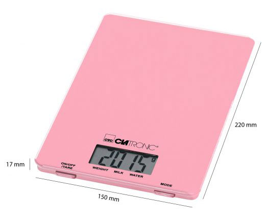 Kuhinjska vaga Clatronic - KW3626 Pink 5kg - dodatni pogled