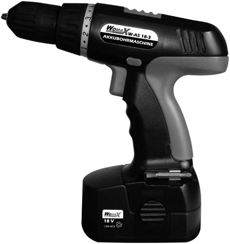 Aku bušilica WAS18-3 sa dve baterije 71211803 - dodatni pogled