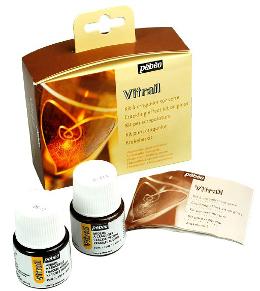 PEBEO Vitrail Auxiliaries - Kit à craqueler sur verre - Set za vitraž 2x45ml 661946 - dodatni pogled