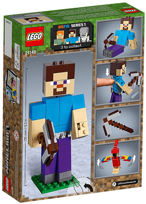 LEGO® Kocke Minecraft - Velika figura Stiva sa papagajem 21148 - dodatni pogled