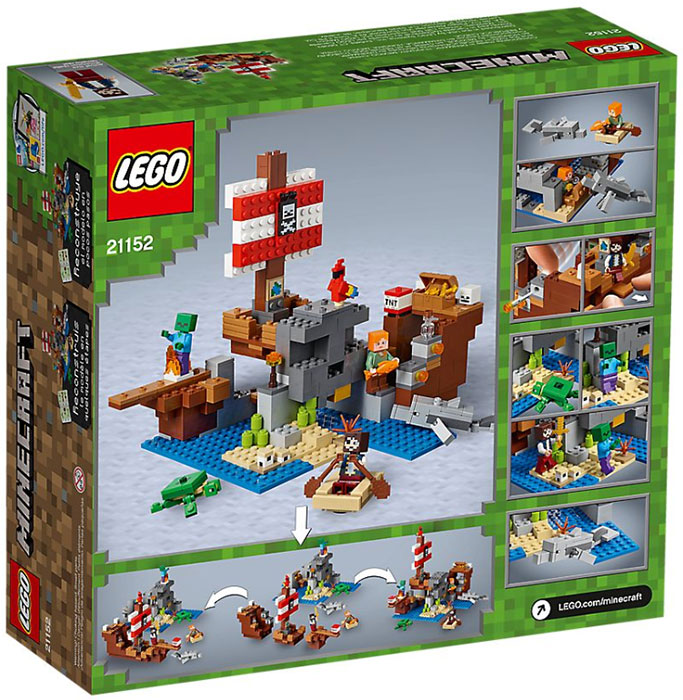 LEGO® Kocke Minecraft - Piratski brod 21152 - dodatni pogled