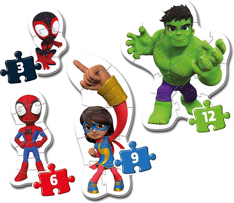 Moje prve puzzle slagalice 4u1 Spidey i prijatelji Clementoni 20836 - dodatni pogled