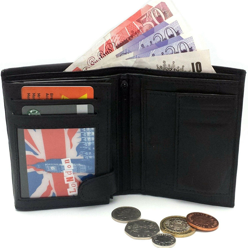 Muški kožni novčanik sa RFID zaštitom crni - dodatni pogled