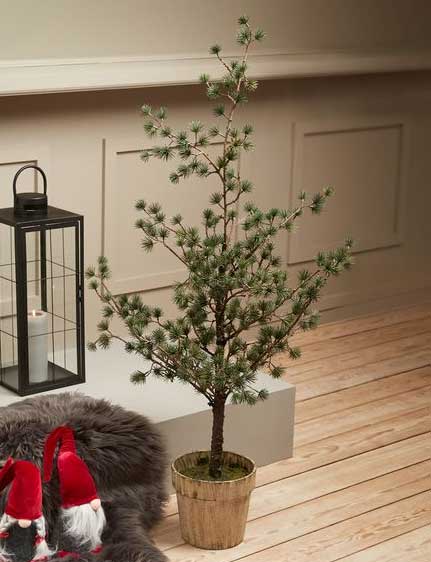 Novogodišnja jelka visine 115cm sa saksijom - dodatni pogled