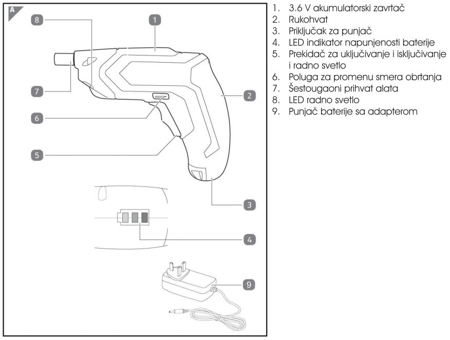 Womax Akumulatorska bušilica Šrafilica W-AS 3.6 - dodatni pogled