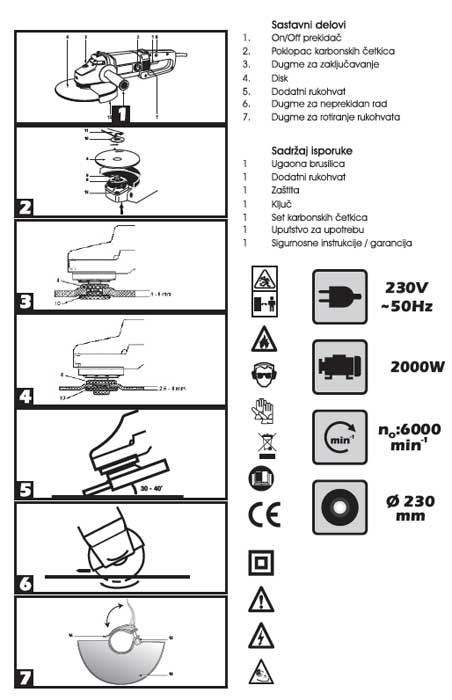 Brusilica ugaona WWS2000/1 72020001 - dodatni pogled