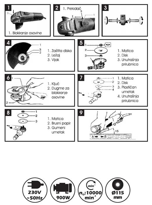 Brusilica ugaona WWS900 72090000 - dodatni pogled