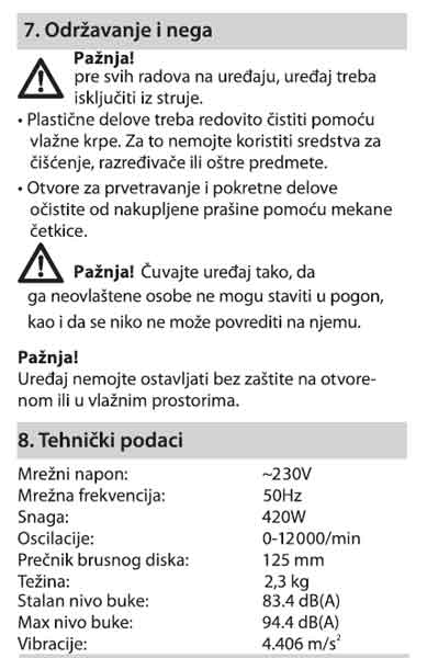 Rotaciona brusilica ES430-1 130200050 - dodatni pogled