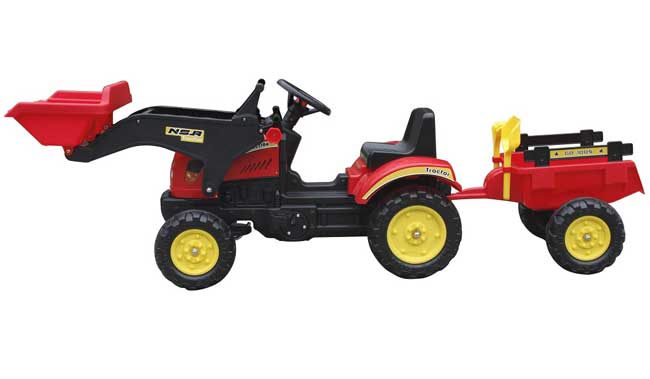 Dečiji Traktor sa prikolicom na pedale 05 Crveni Go 1005 - dodatni pogled