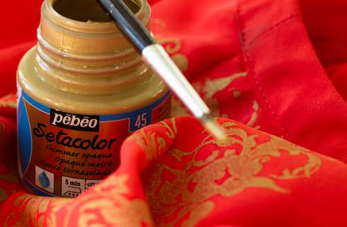 PEBEO Setacolor - Shimmer Opaque - Pokrivna boja za tekstil 45ml RICH YELLOW 664750 - dodatni pogled