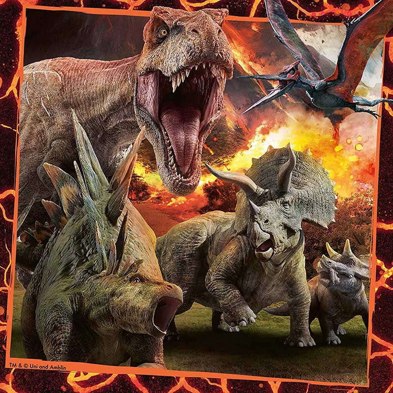 Ravensburger Puzle 3x49 delova - Svet u doba jure - Dinosaurusi 08054 - dodatni pogled