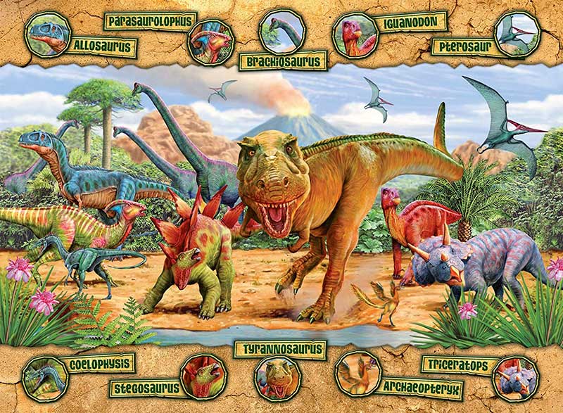 Ravensburger Puzzle XXL 100 delova - Dinosaurusi sa nazivima 10609 - dodatni pogled