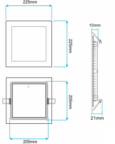 LED ugradna panel lampa 24W dnevno svetlo M24UK/W - dodatni pogled