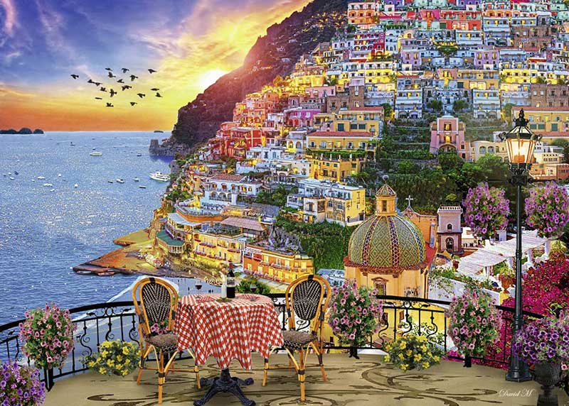 Ravensburger Puzzle 1000 delova - Večera sa pogledom na Positano, Italija - dodatni pogled