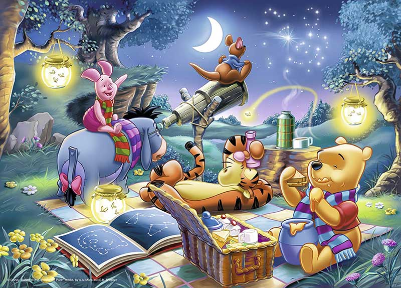 Ravensburger Puzzle 1000 delova - Vini Pu družina posmatra zvezde 15875 - dodatni pogled