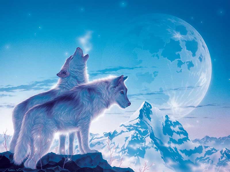 Puzzle slagalica 1500 delova Vukovi u zoru Ravensburger 12000702 - dodatni pogled