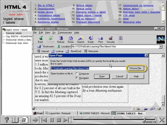 Multimedijalni kurs - HTML 4 - dodatni pogled