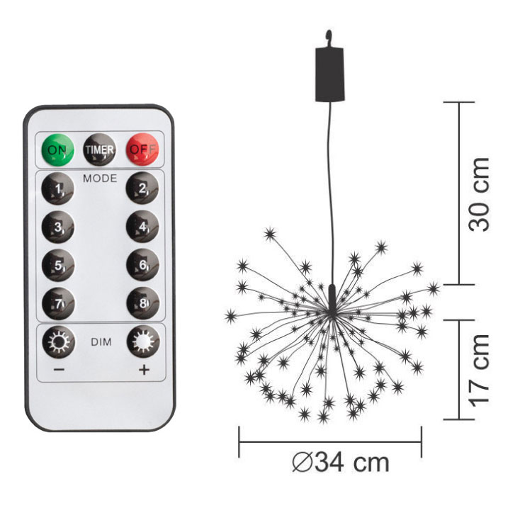 LED vatromet sa podesivom jačinom svetlosti - dodatni pogled