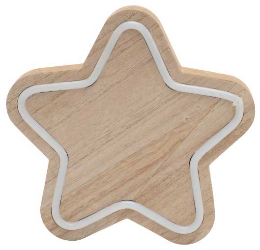 Drvena svetleća stona dekoracija Zvezda KAD27 - dodatni pogled