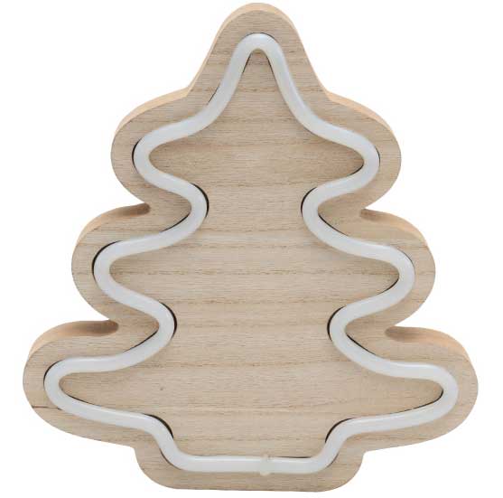 Drvena svetleća stona dekoracija Jelka KAD28 - dodatni pogled