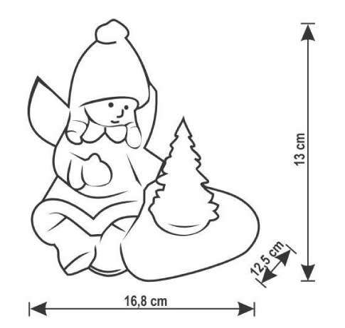 Keramička LED stona dekoracija Anđeo KDC13 - dodatni pogled