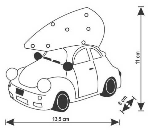 Keramička LED stona dekoracija Automobil KDCA11 - dodatni pogled