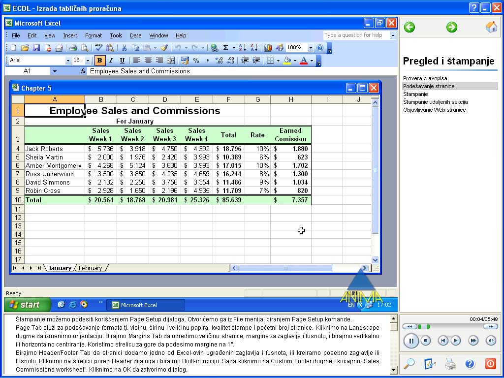 Multimedijalni kurs - Excel 2003 - dodatni pogled