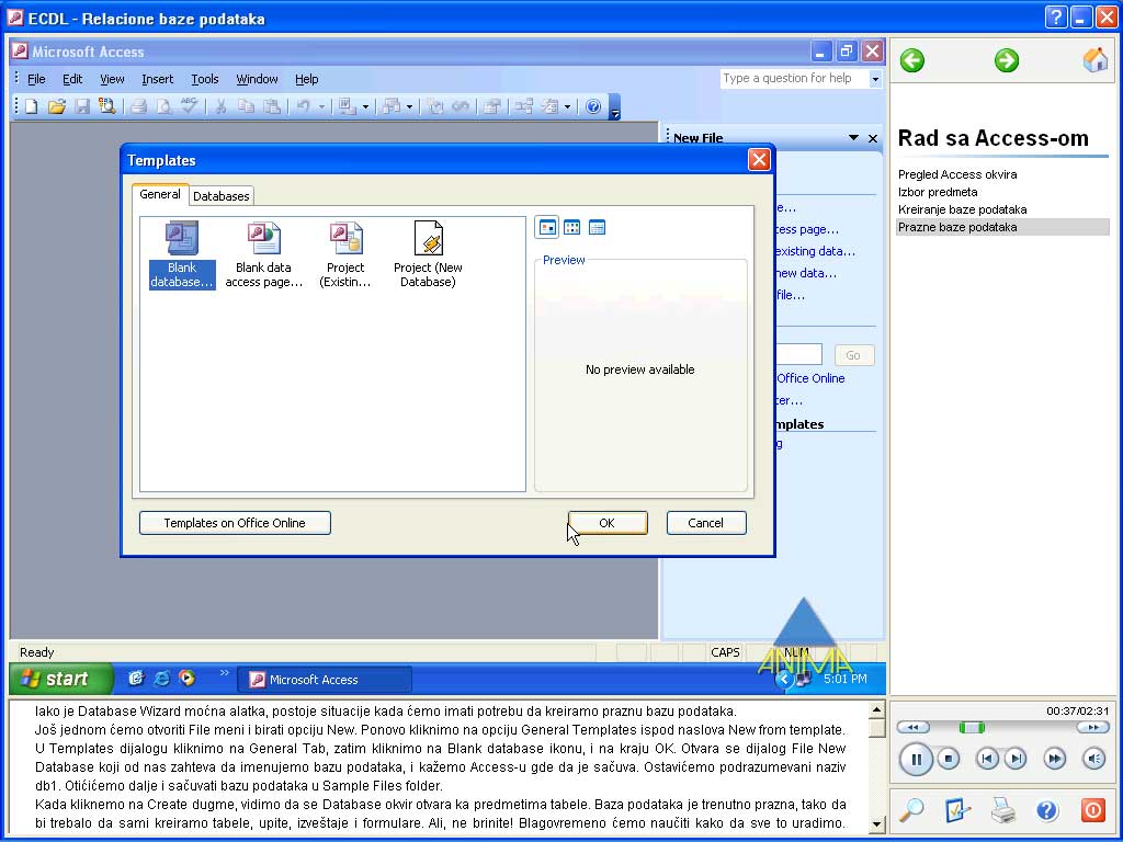 Multimedijalni kurs  Access 2003 - dodatni pogled