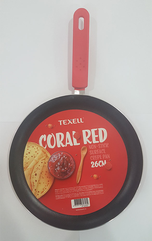 Tiganj za palačinke Texell Coral Red 26 cm TPCR-P26  - dodatni pogled