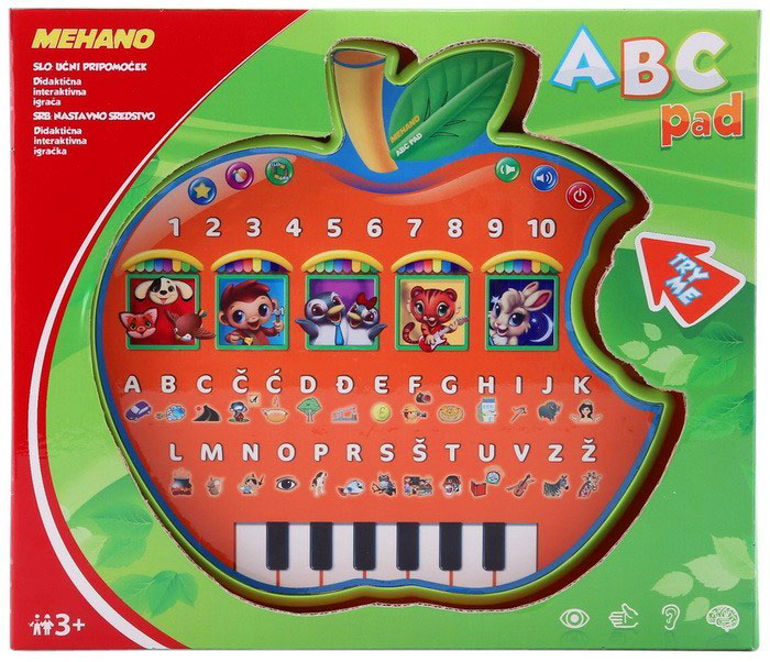 MEHANO Didaktička interaktivna igračka tablet JABUKA - ABC PAD E274 - slovenački, srpski - dodatni pogled