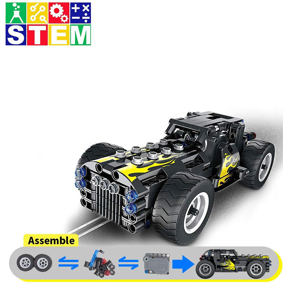 Mechanical Master No.5802 - Educational STEM Pull Back Building Blocks Car Toy - SASTAVLJIVI AUTO 59130 - dodatni pogled