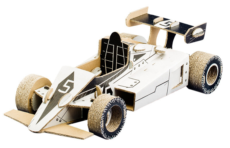 TO DO Cardboard Toy Eco Kit Racer - 3D Puzzle Maketa FORMULA 98 delova - dodatni pogled
