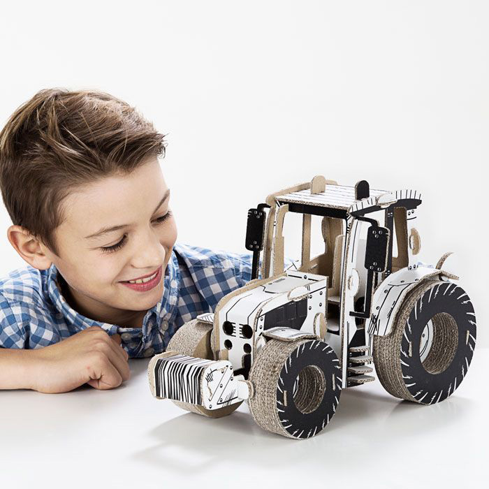 TO DO Cardboard Toy Eco Kit Tractor - 3D Puzzle Maketa TRAKTOR 121 deo - dodatni pogled