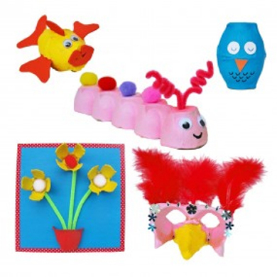 RE-CYCLE-ME Egg Box Girls Craft Project Medium - Umetnički projekat za devojčice KUTIJA OD JAJA 21689 - dodatni pogled