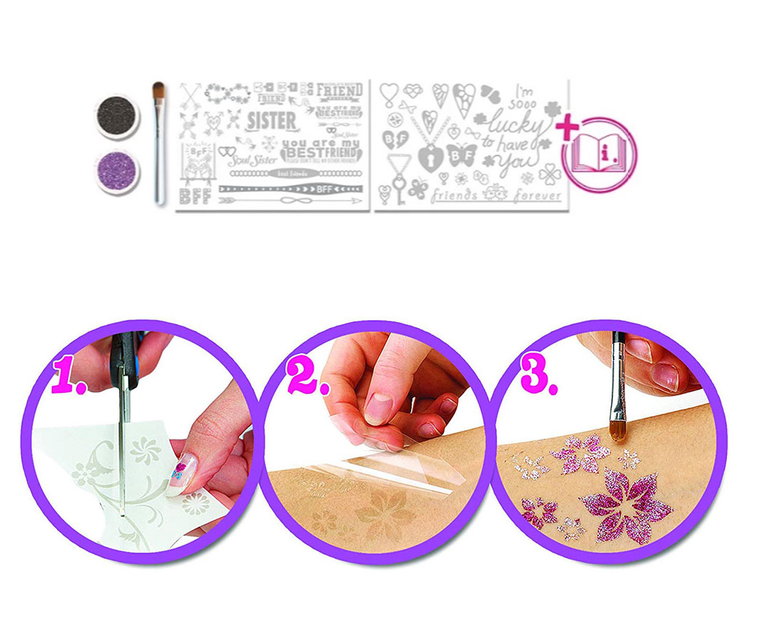 GLITZA Art - Best Friends 50 designs - Tattoo Set 50211 - dodatni pogled