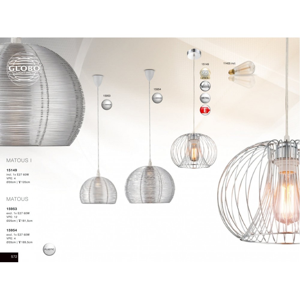 Globo visilica lampa Matous 15149 - dodatni pogled