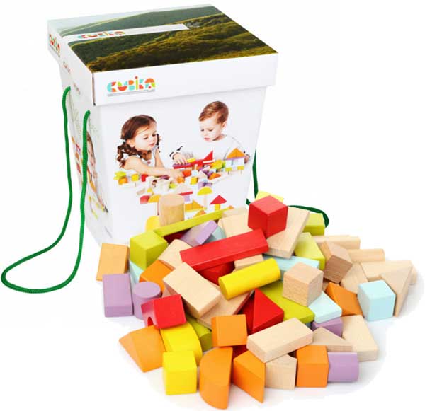 Cubika Drvene kocke Blokovi 80 elemenata 13821 - dodatni pogled