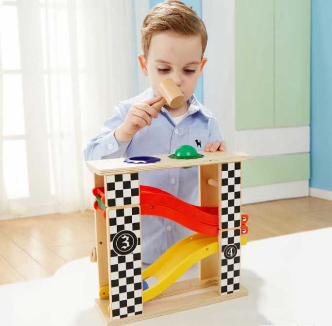 Top Bright Tobogan sa 2 trake, čekićem i lopticama 150168 - dodatni pogled