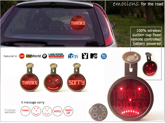 Svetleći znak - Pokazivač emocija za automobil - dodatni pogled