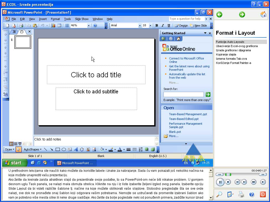 Multimedijalni kurs - PowerPoint 2003 - dodatni pogled